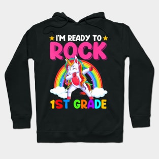 Im Ready To Rock 1St Grade Unicorn Back To School Hoodie